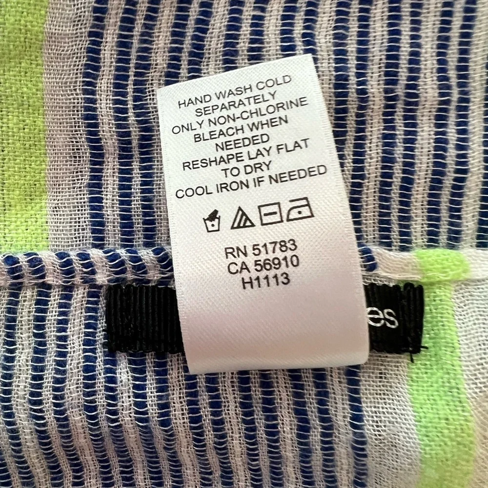 Maurice’s‎ Blue and Neon Green Scarf